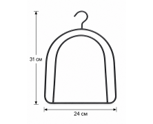 Металлическая вешалка для шапок черная 31×24 см